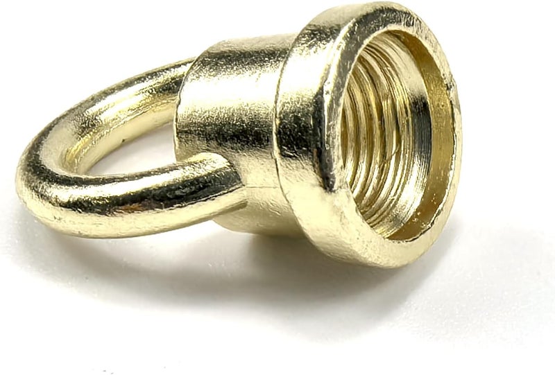 ECUDIS 1/8-IP Lighting Loops with Link Buckle Connectors for Light Fixture Chandelier Chain Extension, Pack of 2 (Brass) - Image 3